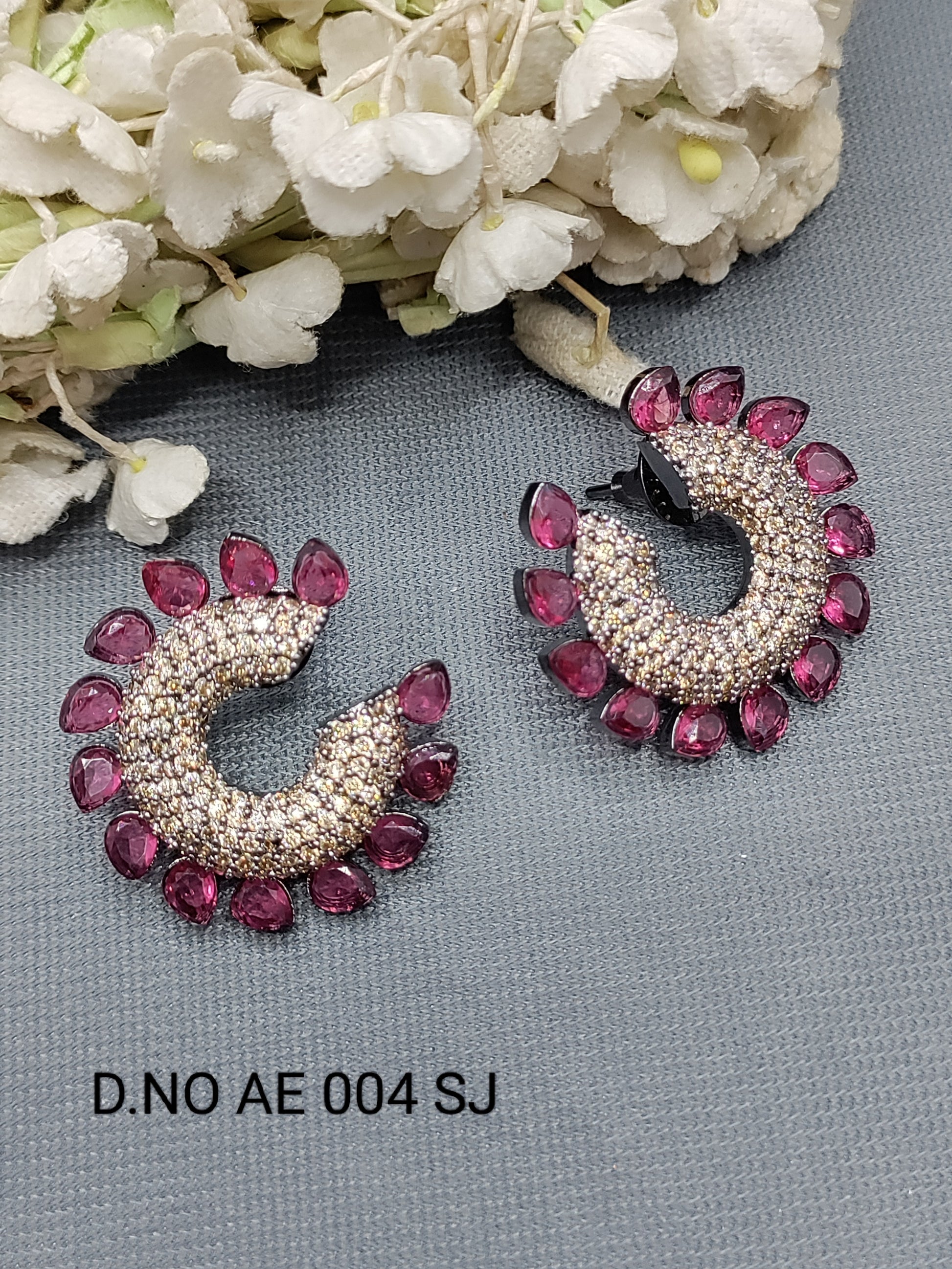 Cz Ad Victorian Earrings Sku AE 004 SJ rchiecreation