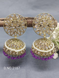 Polki Mehandi Jhumki Earring Sku 2187 rchiecreation