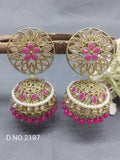 Polki Mehandi Jhumki Earring Sku 2187 rchiecreation