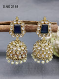 Kundan Mehandi Jhumki Earring Sku 2188 rchiecreation