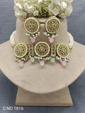 Artificial Choker Necklace Mehndi Set Sku-1816  B4 rchiecreation