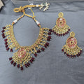 Antique Golden Panjabi Necklace Set Sku 15095 E4 rchiecreation