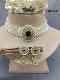 Polki Mehandi Chokar Necklace Set Sku 6621 rchiecreation