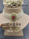 Polki Mehandi Chokar Necklace Set Sku 6621 rchiecreation