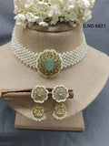 Polki Mehandi Chokar Necklace Set Sku 6621 rchiecreation