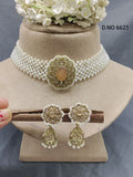 Polki Mehandi Chokar Necklace Set Sku 6621 rchiecreation