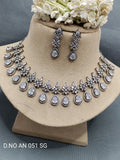 Cz Ad Victorian Necklace Set Sku AN 051 SG rchiecreation