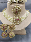 Polki Mehandi choker necklace set Sku 6539 B1 rchiecreation
