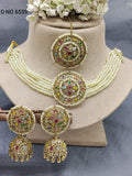 Polki Mehandi choker necklace set Sku 6539 B1 rchiecreation