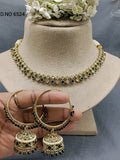Polki Mehandi Necklace Set Sku 6524 B1 rchiecreation