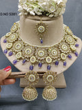 Polki Necklace Mehndi Set Sku 5381 B2 rchiecreation