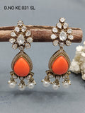 Moissanite Mehandi Doublet Earrings Sku KE 031 SL rchiecreation