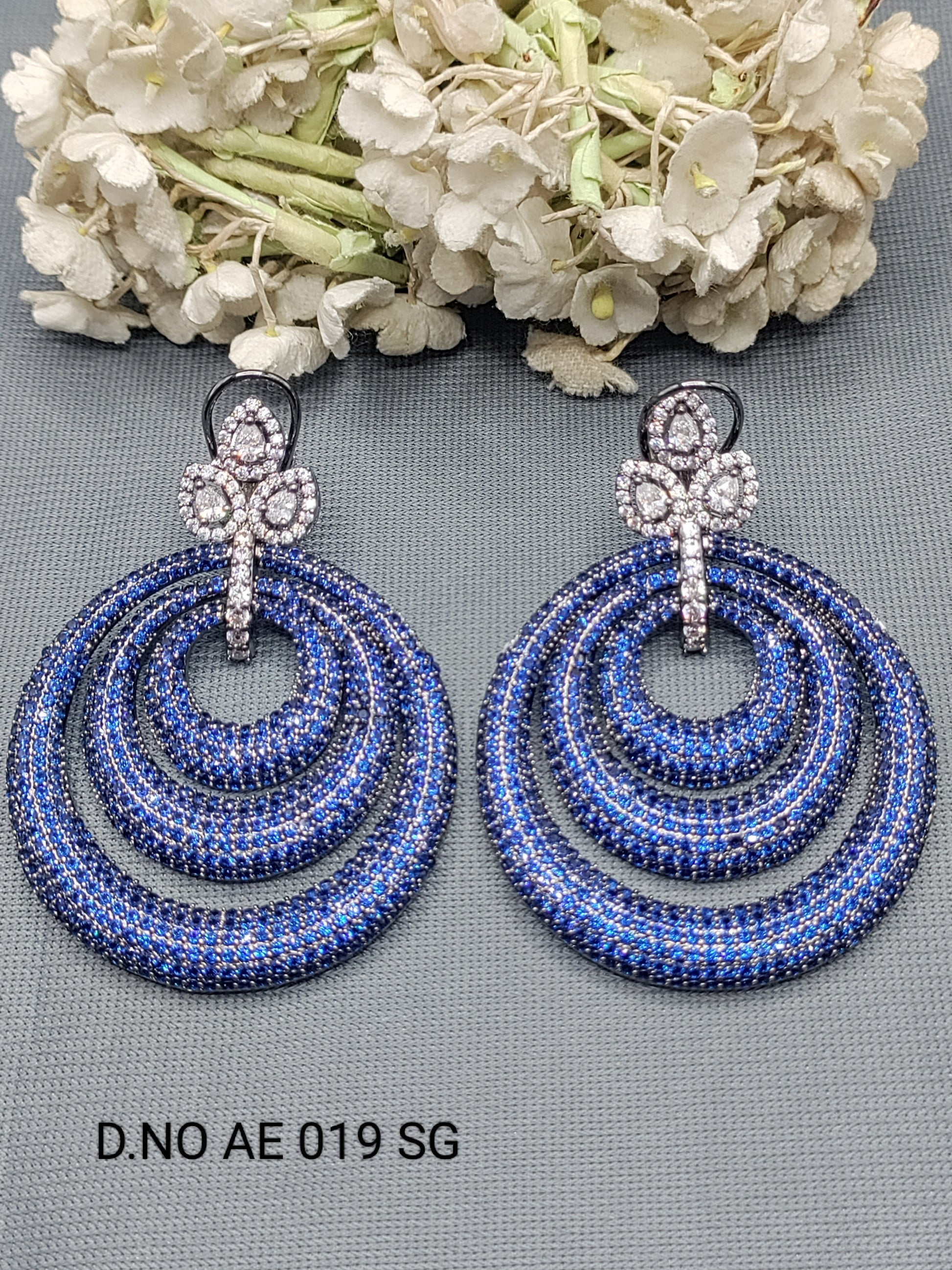 Cz Ad Victorian Earrings Sku AE 019 SG rchiecreation
