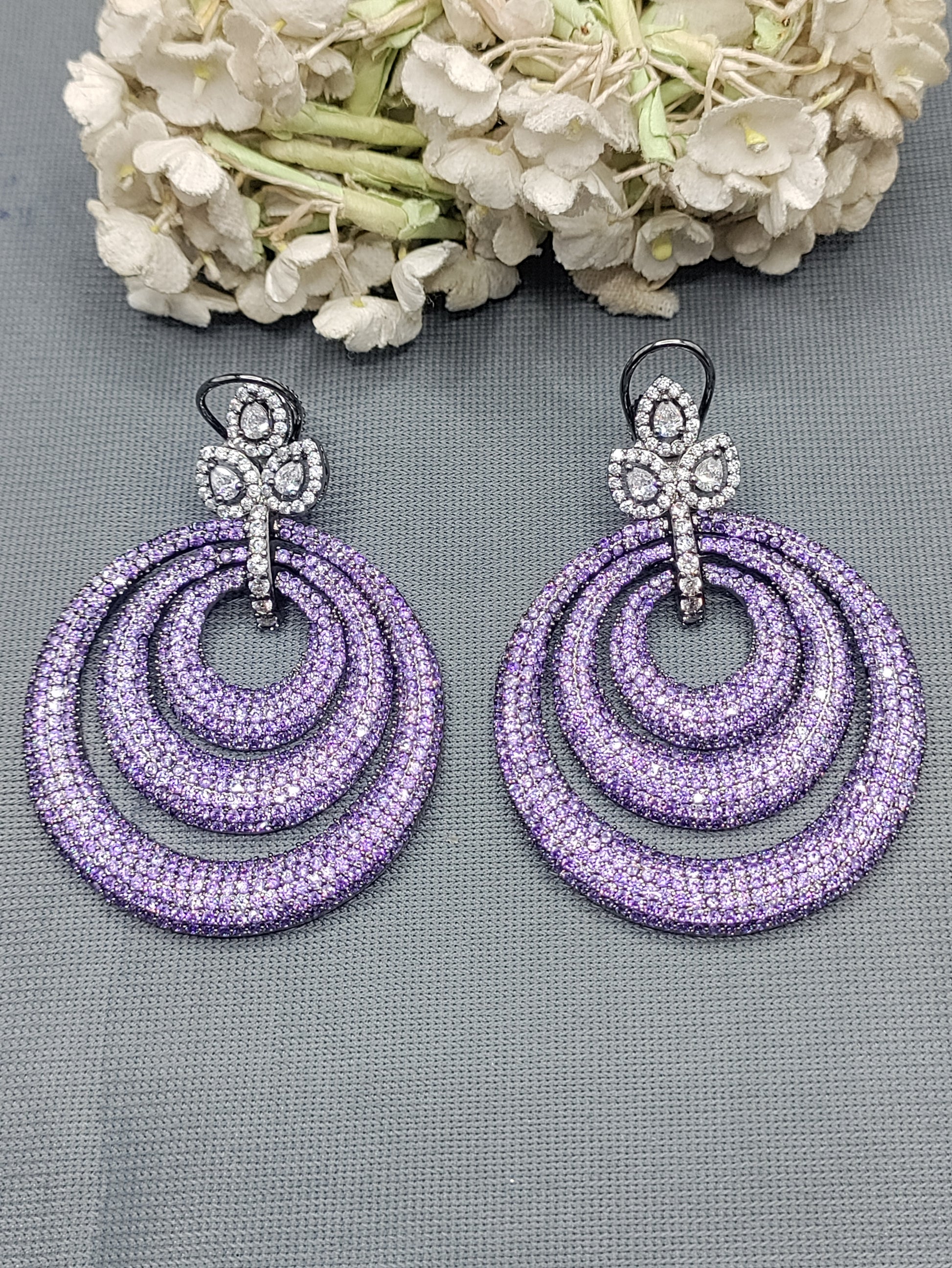 Cz Ad Victorian Earrings Sku AE 019 SG rchiecreation