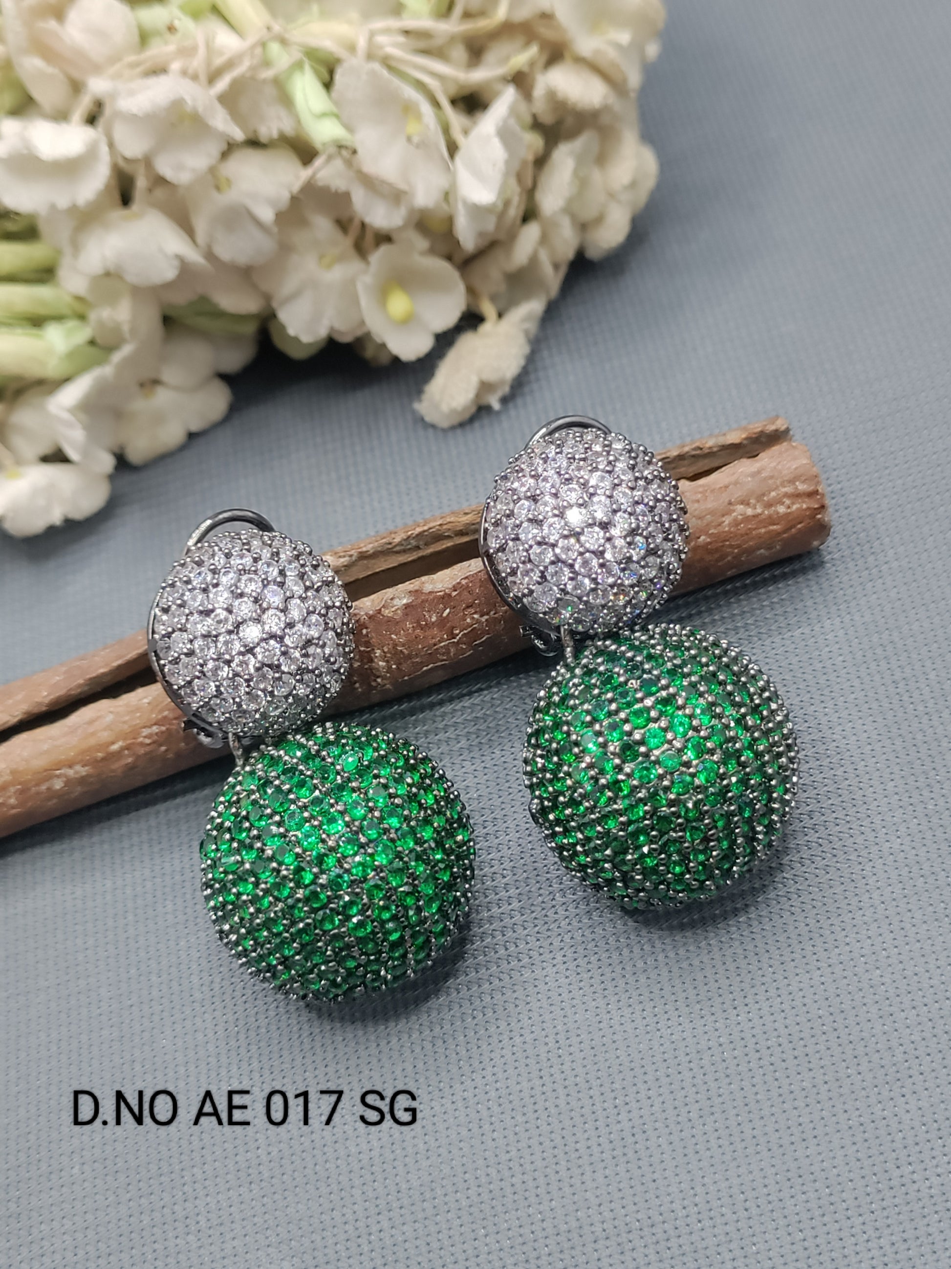 Cz Ad Victorian Earrings Sku AE 017 SG rchiecreation