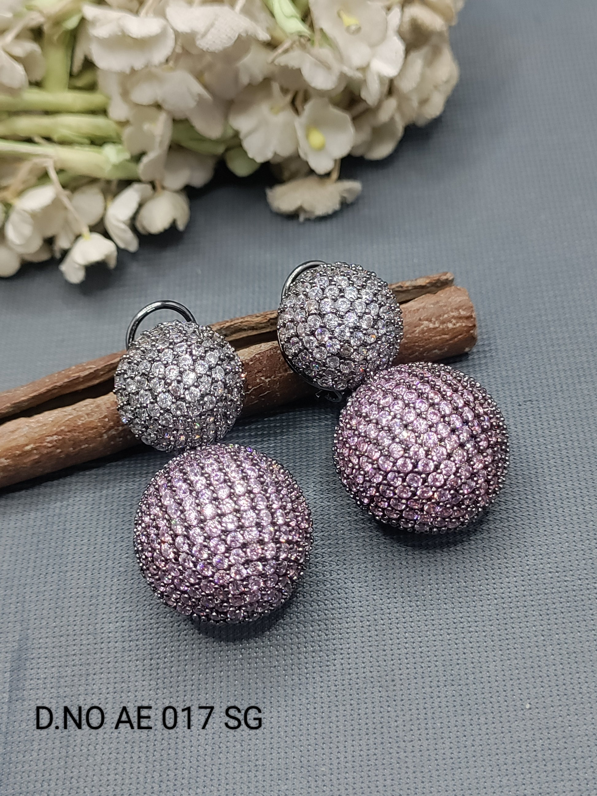Cz Ad Victorian Earrings Sku AE 017 SG rchiecreation