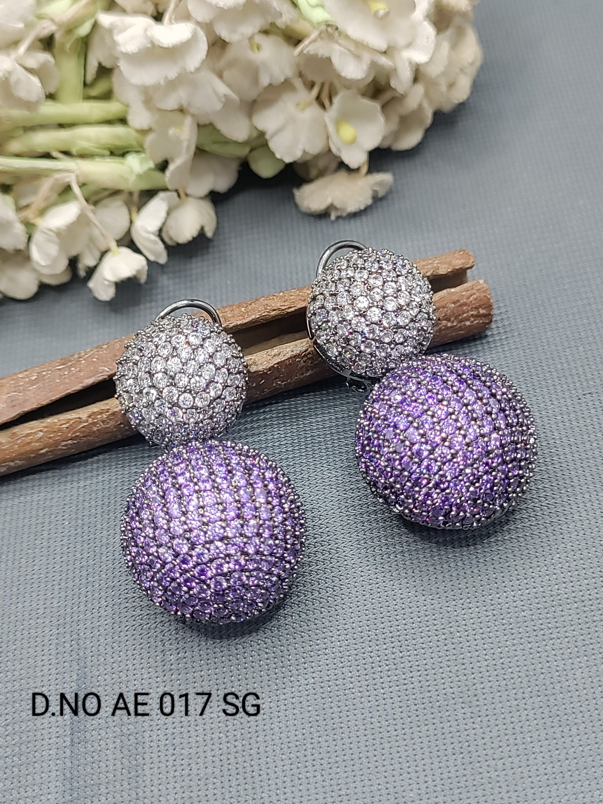 Cz Ad Victorian Earrings Sku AE 017 SG rchiecreation