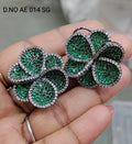 Cz Ad Victorian Tops & Stud Earrings Sku AE 014 SG rchiecreation