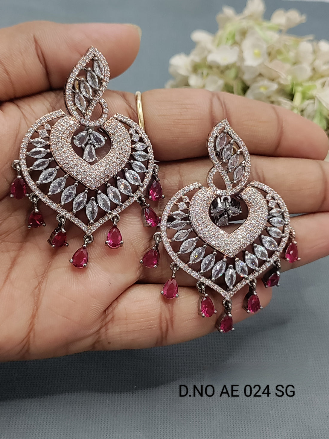 Cz Ad Victorian Earring Sku AE 024 SG rchiecreation