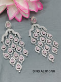Cz Ad Rodium Earrings Sku AE 010 SR rchiecreation