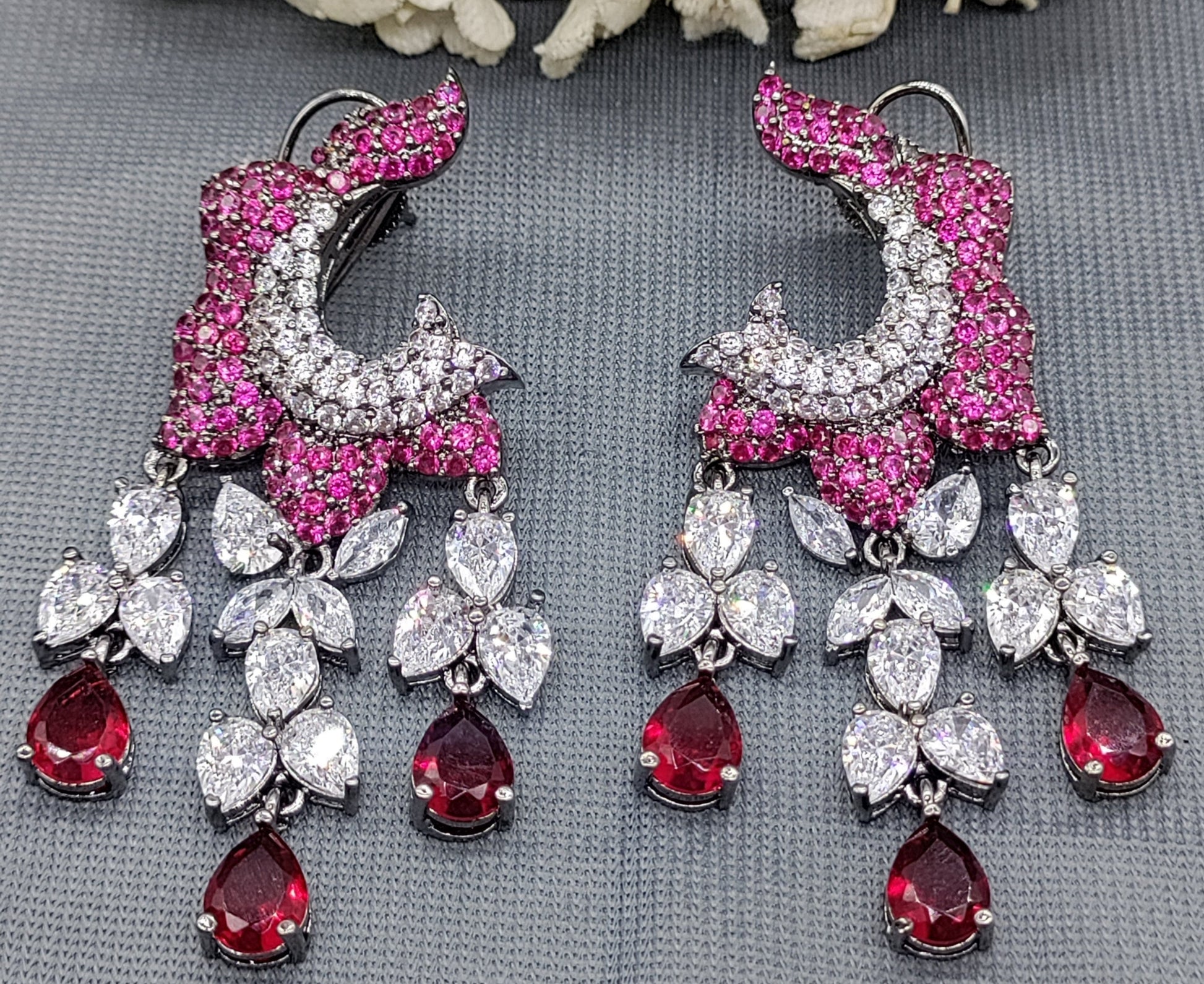 Cz Ad Victorian Earring Sku AE 034 SR rchiecreation