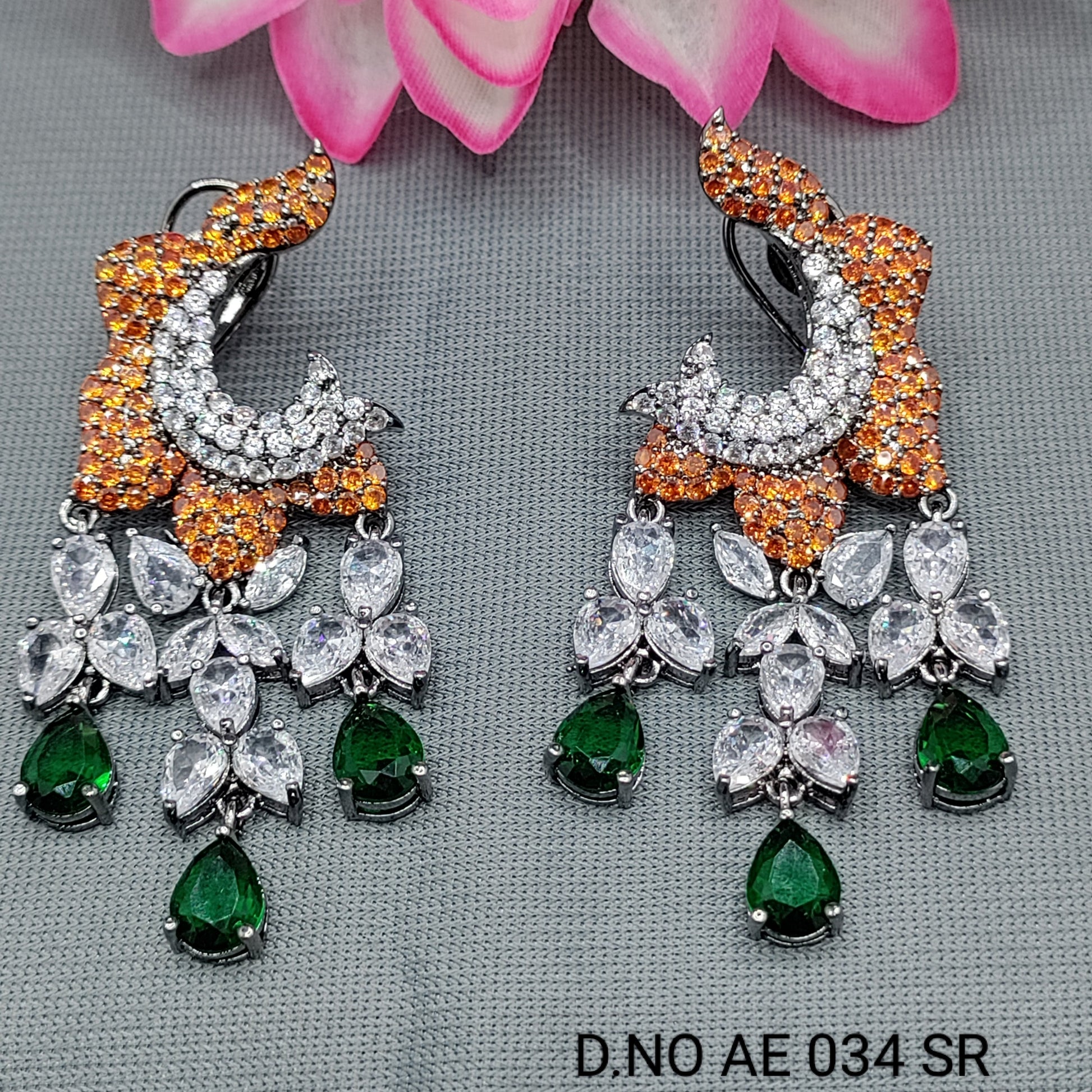 Cz Ad Victorian Earring Sku AE 034 SR rchiecreation