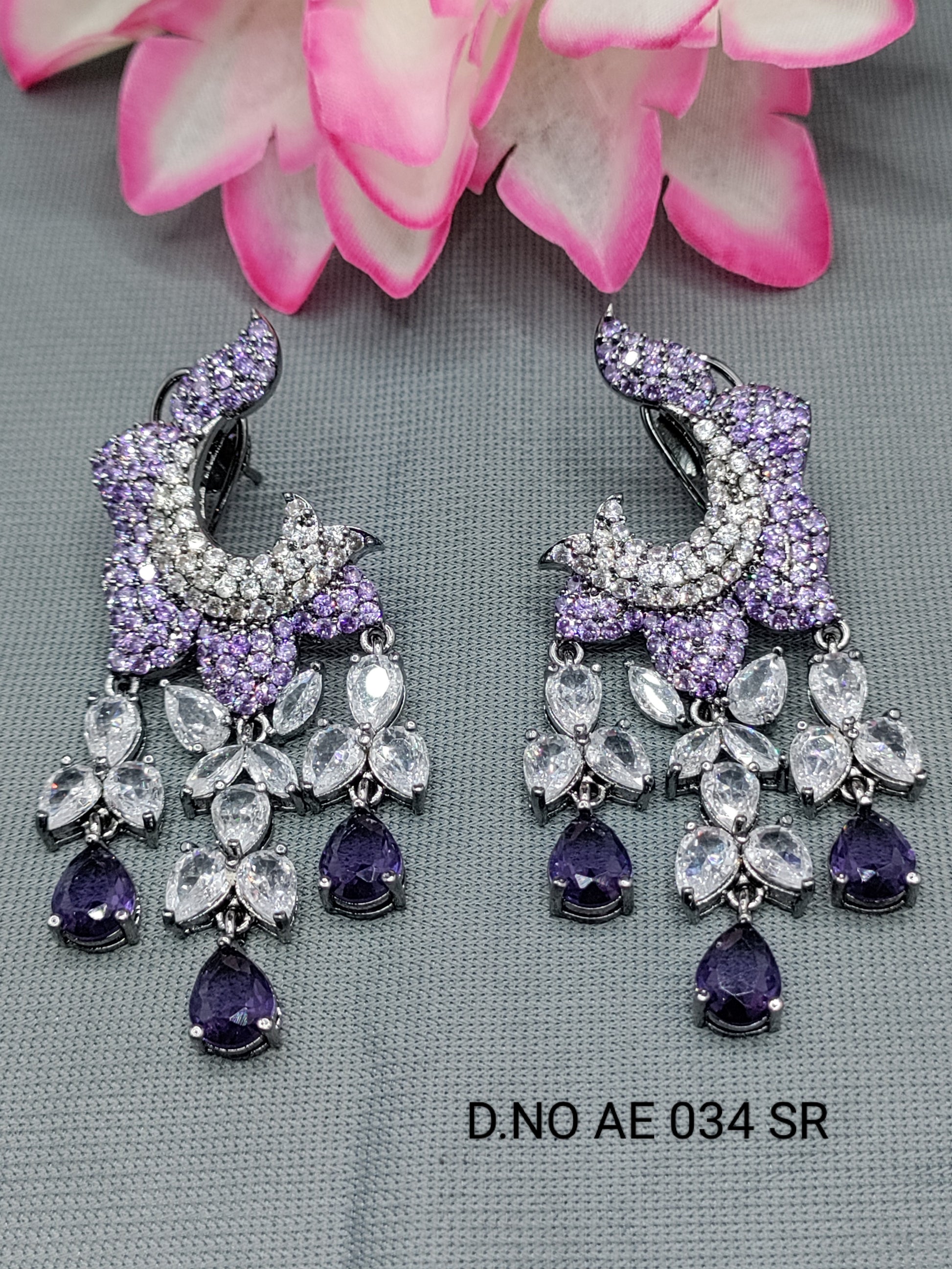 Cz Ad Victorian Earring Sku AE 034 SR rchiecreation