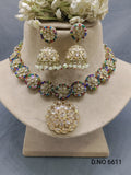 Polki Mehndi Necklace Set SKU 6611 rchiecreation