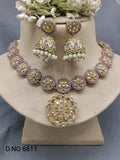 Polki Mehndi Necklace Set SKU 6611 rchiecreation