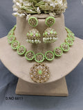 Polki Mehndi Necklace Set SKU 6611 rchiecreation