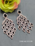 Cz Ad Rose Gold Earrings Sku AE 010 SR C1 rchiecreation