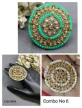 Polki Mehandi Finger Ring SKU 5894 rchiecreation