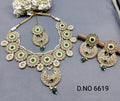 Polki Mehandi Bridal Necklace Set Sku 6619 rchiecreation