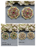Polki Mehandi Tops & Stud Earring Sku 2154 E1 rchiecreation