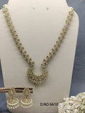 Polki Mehandi long Necklace Set Sku 6610 rchiecreation