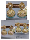 Polki Mehandi Jhumki Earring Sku 1614 rchiecreation