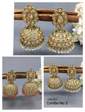 Polki Mehandi Jhumki Earring Sku 1614 rchiecreation