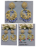 Polki Mehandi Earring Sku 1449 rchiecreation