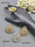 Mehandi Polki Finger Ring Combo SKU 5901 rchiecreation