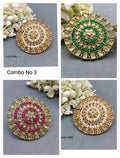 Polki Mehandi Finger Ring Combo Sku 5890 rchiecreation