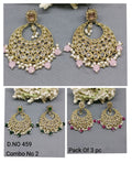 Polki Mehandi Earring Combo Sku 459 rchiecreation