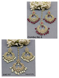 Polki Mehandi Earring & Tica Combo Sku 767 rchiecreation