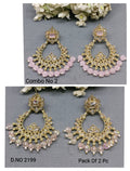 Polki Mehandi Earring Combo Sku 2199 rchiecreation