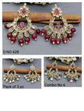 Polki Mehandi Earring Combo Sku 628 rchiecreation