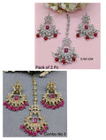 Polki Earring & Tica Combo Sku 638 rchiecreation