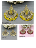 Polki Mehandi Earring Combo Sku 779 rchiecreation