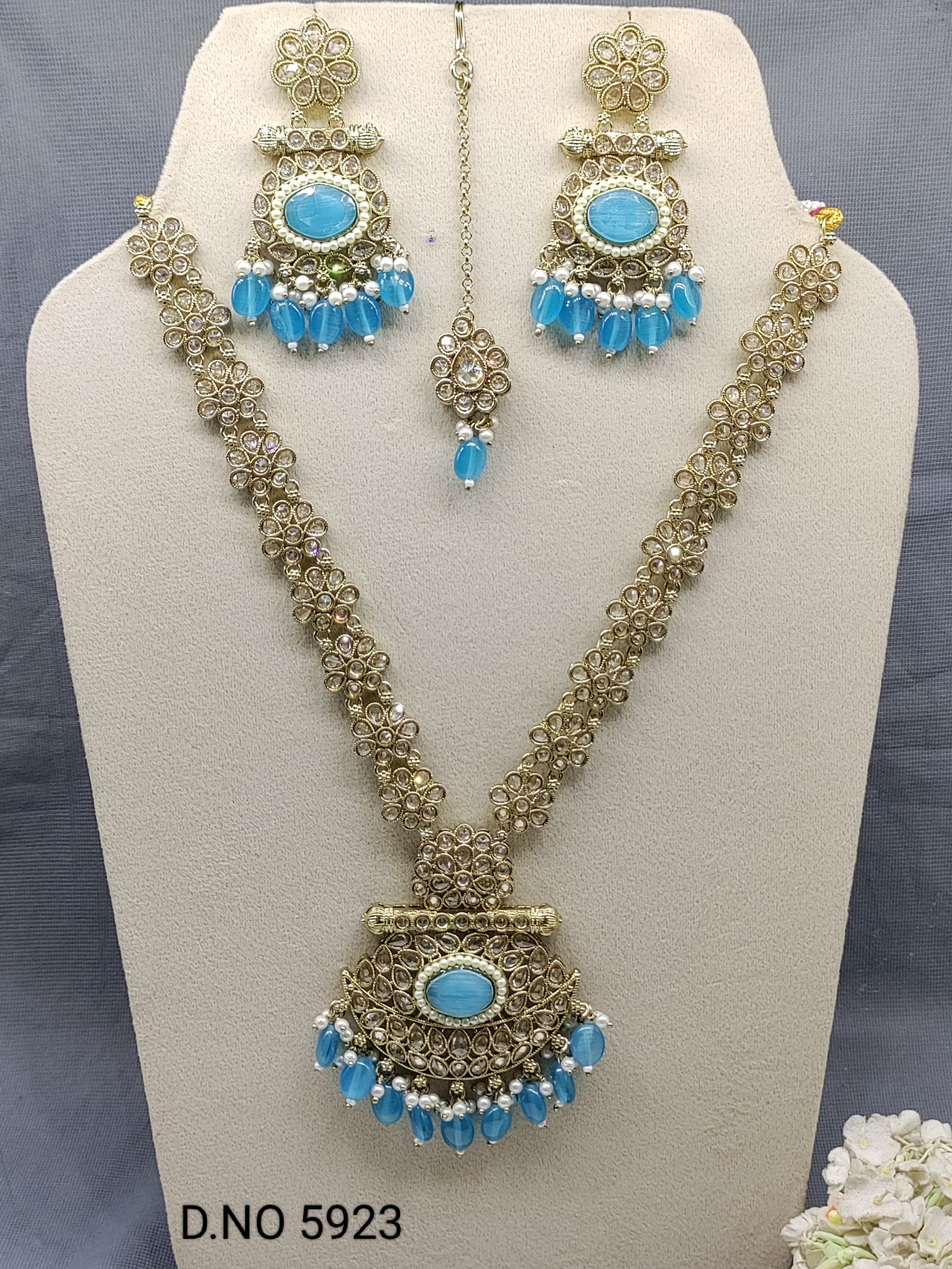Long Necklace SET Sku-5923 B3 rchiecreation