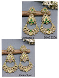 Polki Mehandi Earring Sku 2206 rchiecreation