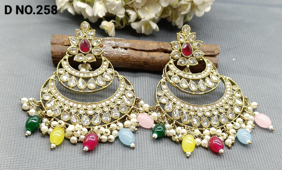 Polki Mehandi Earrings Sku  258 rchiecreation