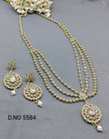 Polki Long Necklace Mehndi Set Sku- 5584 B3 rchiecreation